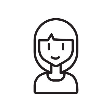 Kadınlar simge vektör, beyaz arka plan üzerinde izole işareti kadın