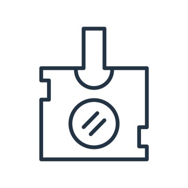 Beyaz arka plan üzerinde kimlik kartı işareti izole kimlik kartı simge vektör ,