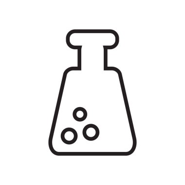 Beyaz arka plan üzerinde Kimya sı izole kimya simge vektör