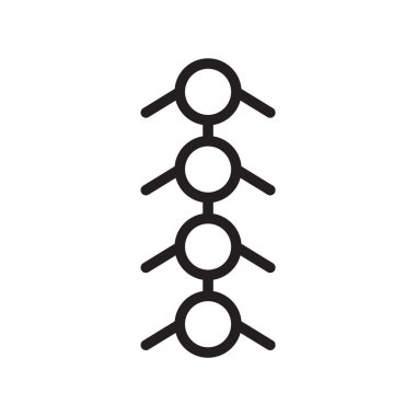 Solucan simge vektör izole beyaz arka plan, solucan işareti, çizgi üzerinde 