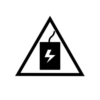 Şok işareti simge vektör, beyaz arka plan üzerinde izole şok oturum şeffaf işareti