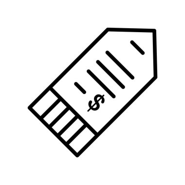 Beyaz arka plan üzerinde fiyat etiketi sı izole fiyat etiketi simge vektör