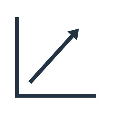 Beyaz arka plan üzerinde çizgi grafiği şeffaf işareti izole çizgi grafik simge vektör