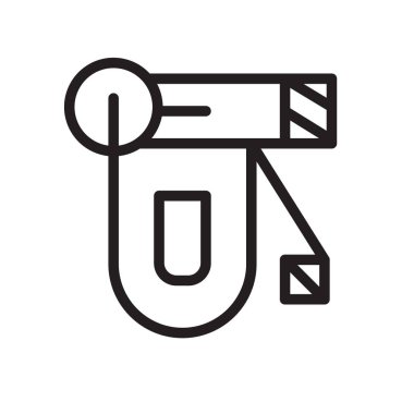 Beyaz arka plan üzerinde zımba işareti izole zımba simge vektör ,