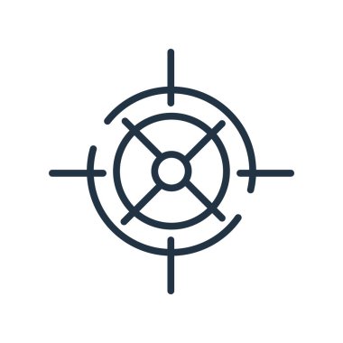 hedef simge vektör izole beyaz arka plan, hedef işareti, l