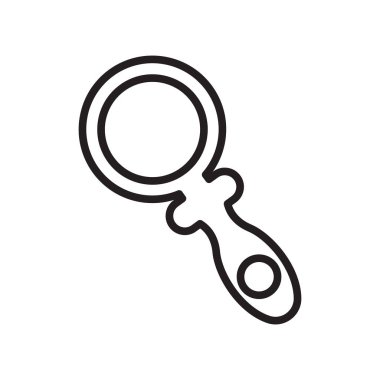 Beyaz arka plan üzerinde Magni izole büyüteç simgesini vektör