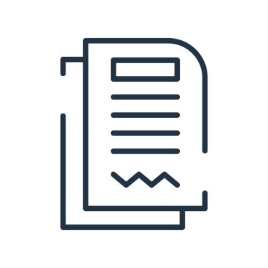 Beyaz arka plan üzerinde sözleşme işareti izole sözleşme simge vektör