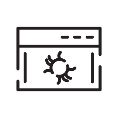 Beyaz arka plan üzerinde tarayıcı işareti izole tarayıcı simge vektör ,