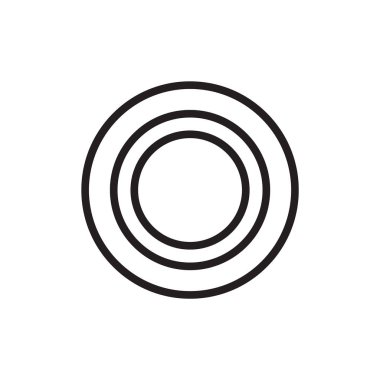 Daire daireler simge vektör, beyaz arka plan üzerinde izole kayıt