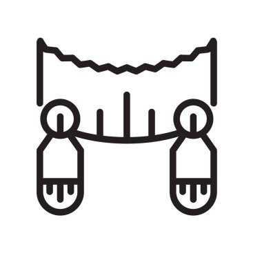 Beyaz arka plan üzerinde izole simge vektör gördüm, işareti gördüm, sy hat