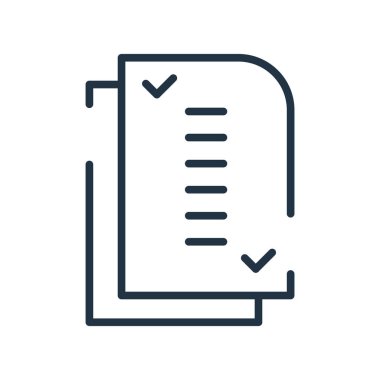 Beyaz arka plan üzerinde denetim listesi sı izole denetim listesi simge vektör