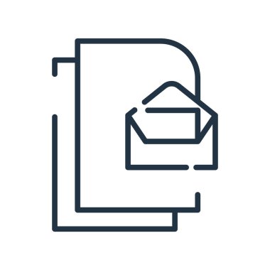 E-posta simge vektör izole beyaz arka plan, e-posta işareti, lin