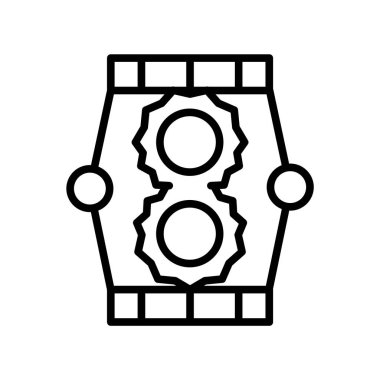 Beyaz arka plan üzerinde kum saati sı izole kum saati simgesi vektör