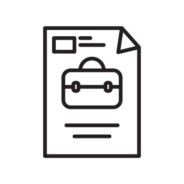 Beyaz arka plan üzerinde iş işareti izole iş simge vektör