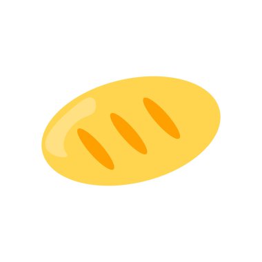 Beyaz arka plan üzerinde ekmek işareti izole ekmek simge vektör