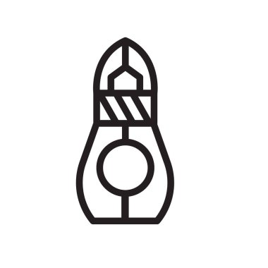 Pense simge vektör beyaz zemin üzerine pense işareti, l izole