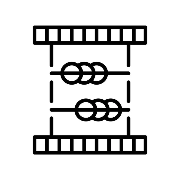 Abacus ícone vetor isolado no fundo branco, sinal de Abacus, l —  Vetores de Stock