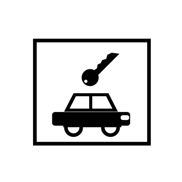 Alquiler Coches Icono Signo Vector Aislado Sobre Fondo Blanco Alquiler — Archivo Imágenes Vectoriales