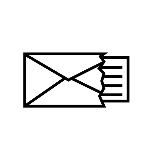 Vetor Ícone Mail Isolado Fundo Branco Email Sinal Transparente —  Vetores de Stock