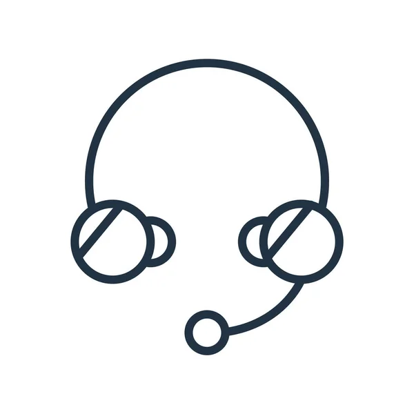Beyaz arka plan üzerinde kulaklık işareti izole kulaklık simge vektör , — Stok Vektör