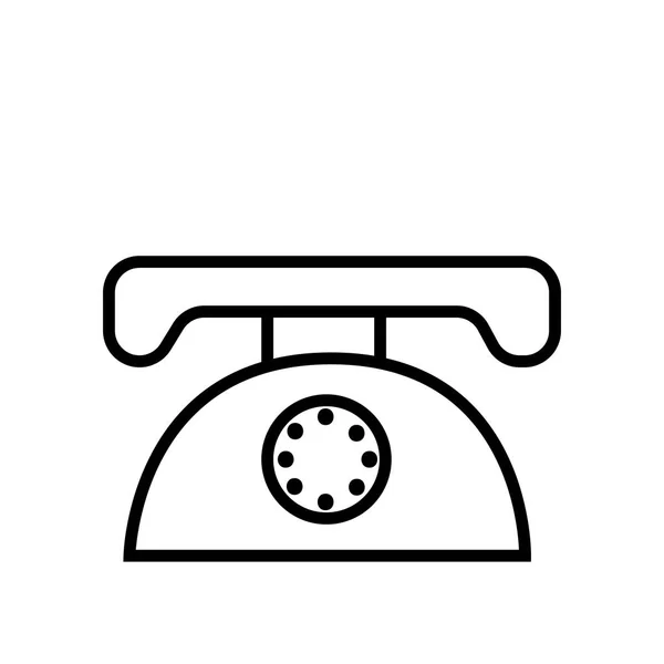 Icône de téléphone vecteur isolé sur fond blanc, Téléphone si — Image vectorielle