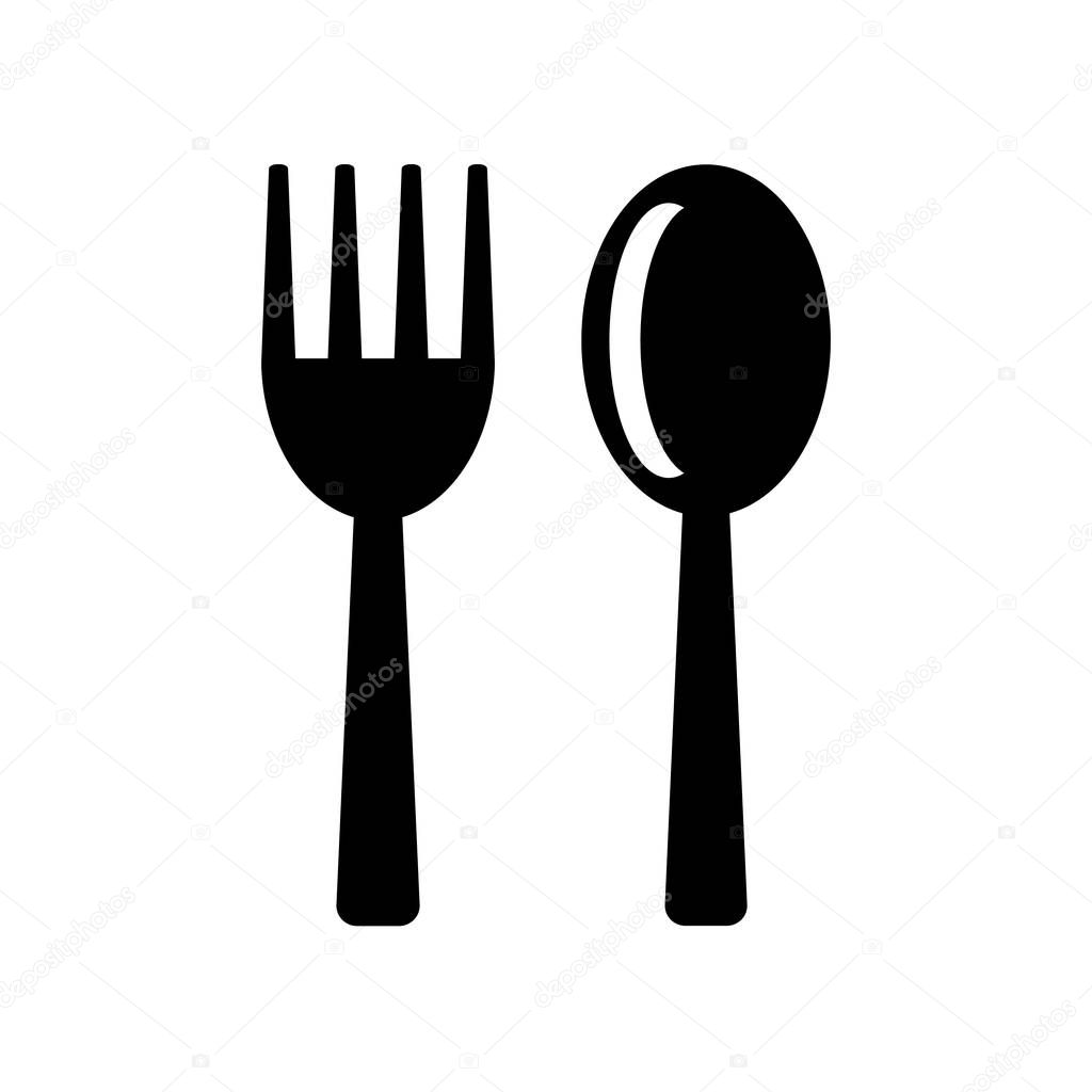 Cutlery icon vector isolated on white background, Cutlery transparent sign , food symbols