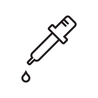 Damlalık simgesini vektör beyaz arka plan üzerinde damlalık işareti izole