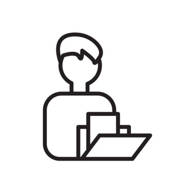 Beyaz arka plan üzerinde Fars izole kişisel profil simge vektör