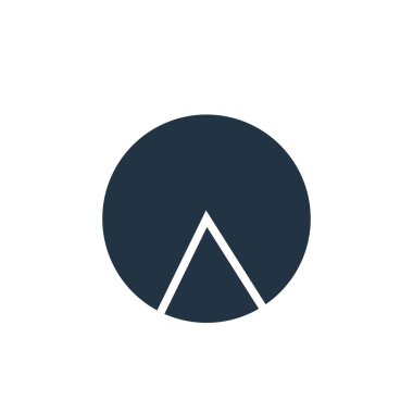 Beyaz arka plan üzerinde pasta grafiği sı izole pasta grafik simge vektör