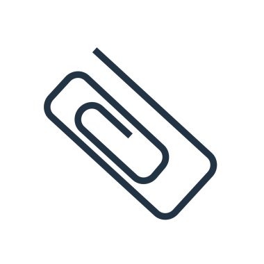 Beyaz arka plan üzerinde Attach şeffaf işareti izole Attach simge vektör