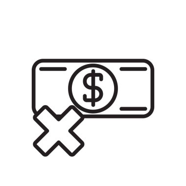 Beyaz arka plan üzerinde kaybı işareti izole kaybı simge vektör