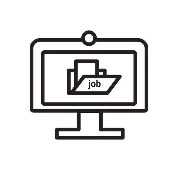 Icono de búsqueda de empleo vector aislado en fondo blanco, Búsqueda de empleo — Vector de stock