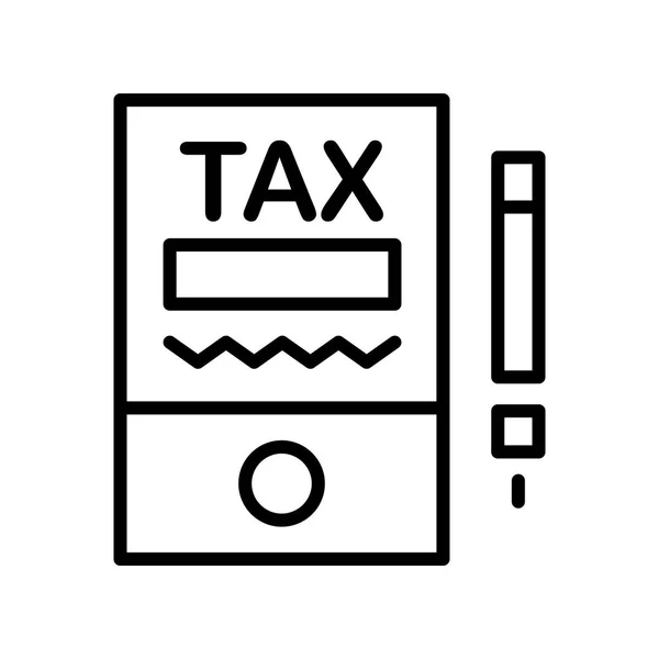Icona delle tasse vettoriale isolato su sfondo bianco, Segnale fiscale, lin — Vettoriale Stock