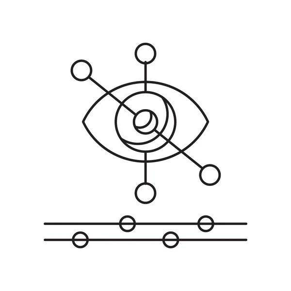 Vecteur Icône Lentille Contact Bionique Isolé Sur Fond Blanc Signe — Image vectorielle