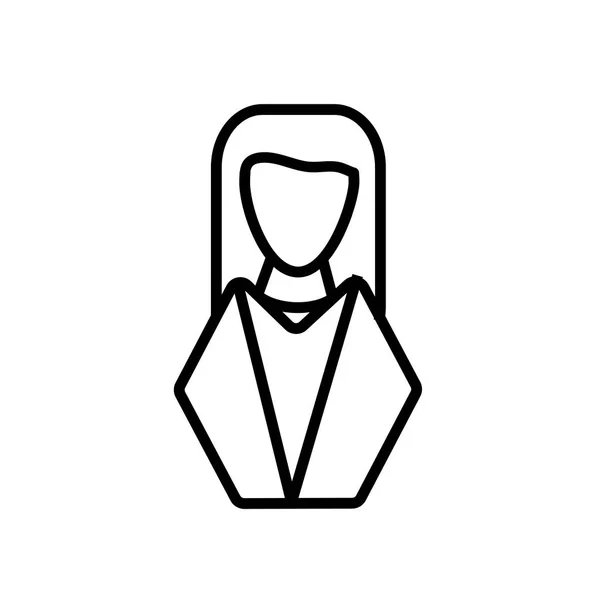 Businesswoman Icono Vector Aislado Sobre Fondo Blanco Businesswoman Signo Transparente — Vector de stock