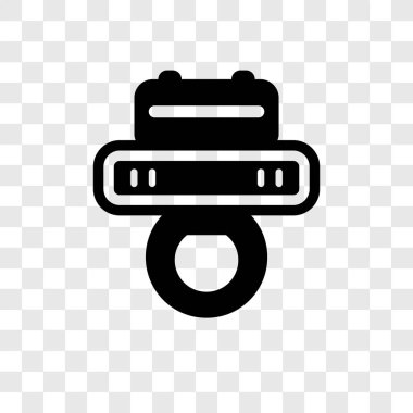 Saydam arka plan üzerinde Pad şeffaflık logo kavramı izole pad vektör simgesi