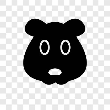 Saydam arka plan üzerinde fare şeffaflık logo kavramı izole fare vektör simgesi