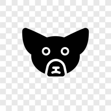 Rezene tilki şeffaf arka plan üzerinde rezene tilki şeffaflık logo kavramı izole simge vektör