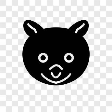 Saydam arka plan üzerinde Lemur şeffaflık logo kavramı izole lemur vektör simgesi