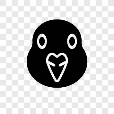 Güvercin vektör simgesi üzerinde şeffaf arka plan izole, şeffaflık logo kavramı güvercin