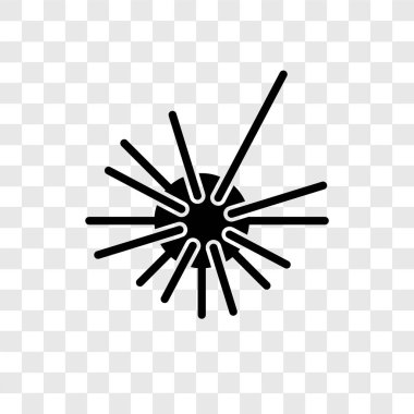 Saydam arka plan üzerinde deniz kestanesi şeffaflık logo kavramı izole deniz kestanesi vektör simgesi