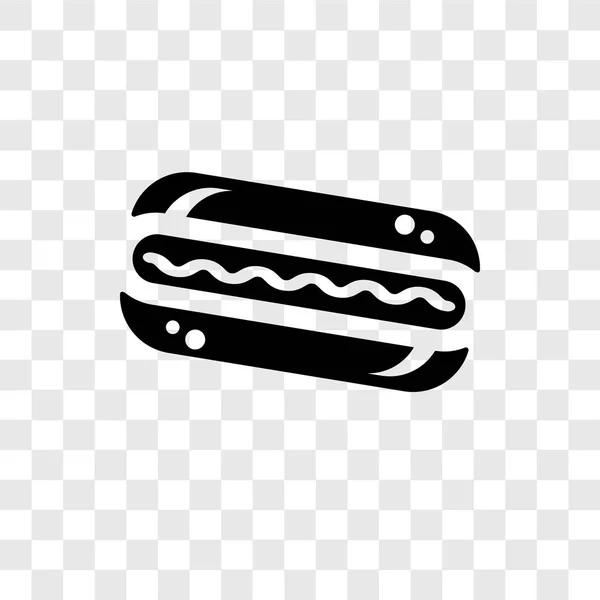 Hot Dog Vektor Ikonen Isolerad Transparent Bakgrund Varmkorv Öppenhet Logotyp — Stock vektor