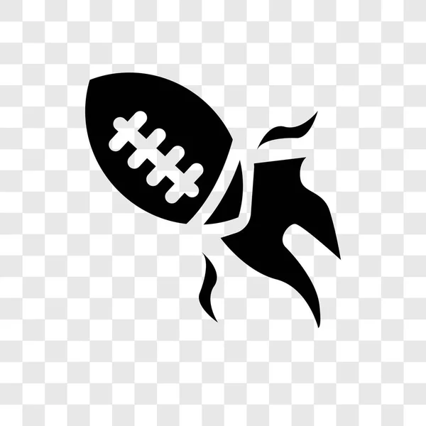 アメリカン フットボール ベクトルのアイコンが透明な背景 アメリカン フットボールの透過性ロゴのコンセプトに分離 — ストックベクタ