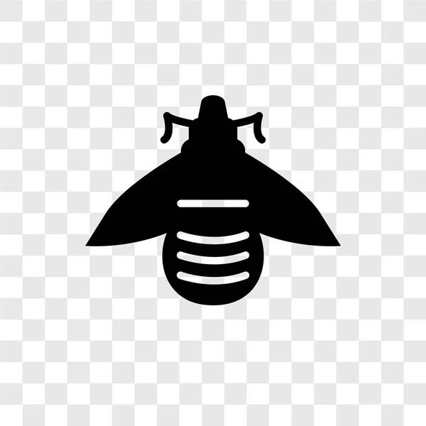 Иконка Вектора Пчелы Изолирована Прозрачном Фоне Концепция Логотипа Прозрачности Пчёл — стоковый вектор