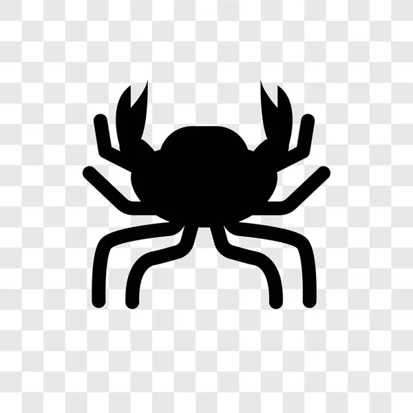 Krabben Vektor Symbol Isoliert Auf Transparentem Hintergrund Krabben Transparenz Logo — Stockvektor
