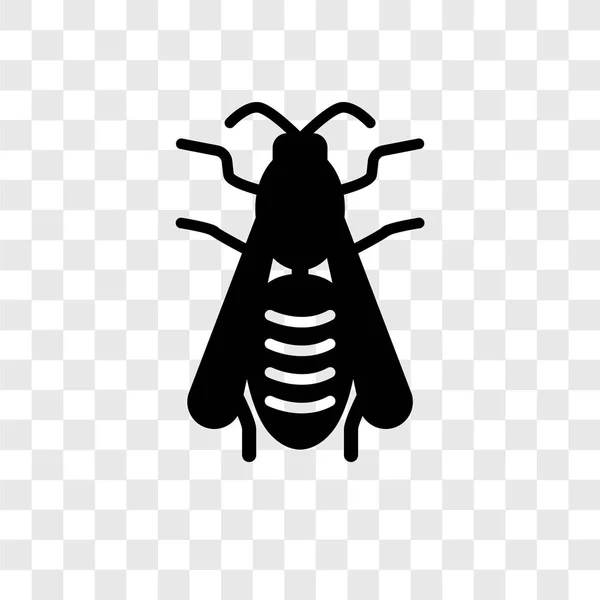 Saydam Arka Plan Üzerinde Wasp Şeffaflık Logo Kavramı Izole Wasp — Stok Vektör