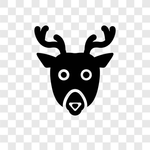 Deer Vector Icon Isolated Transparent Background Deer Transparency Logo Concept — Stock Vector