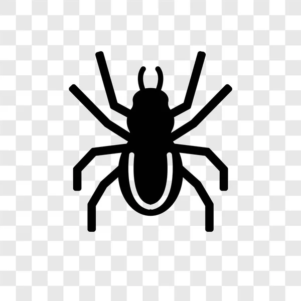 Spider Vector Pictogram Geïsoleerd Transparante Achtergrond Spider Transparantie Logo Concept — Stockvector