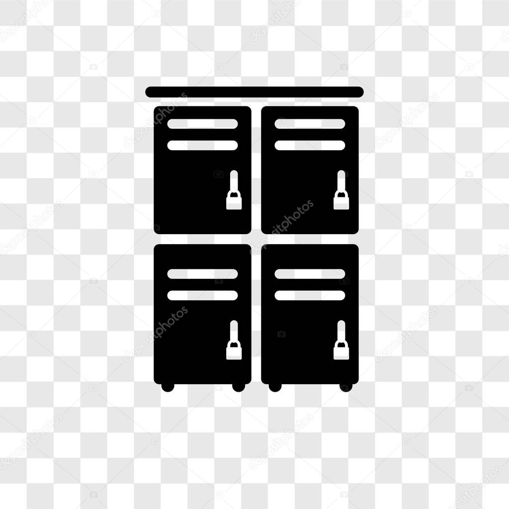 Lockers vector icon isolated on transparent background, Lockers transparency logo concept