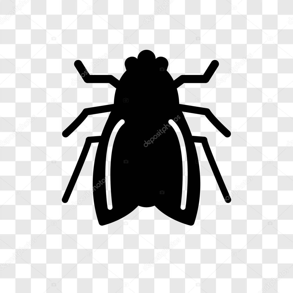 Fly vector icon isolated on transparent background, Fly transparency logo concept